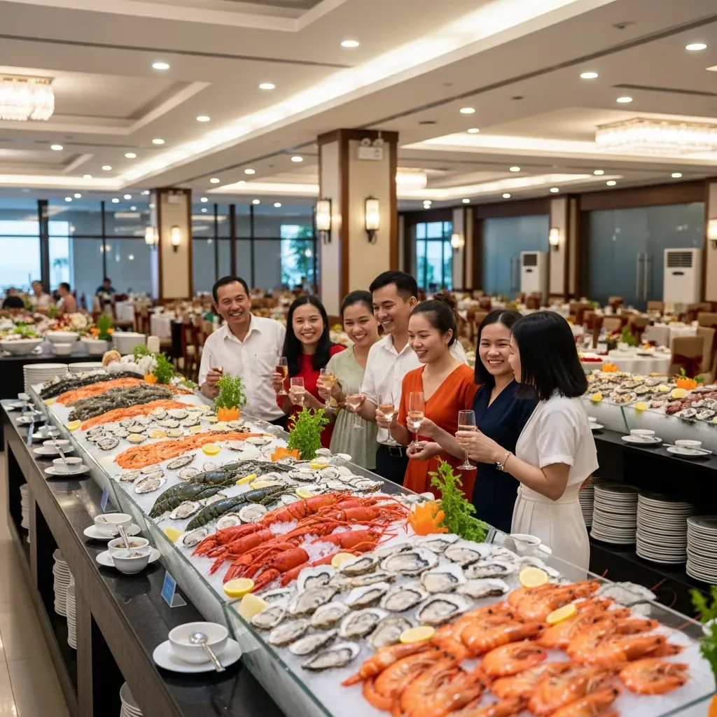 Tiệc buffet hải sản quy mô lớn tại Brilliant Seafood Đà Nẵng