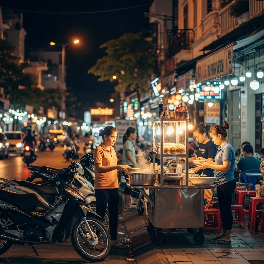 Phố ẩm thực đêm trung tâm Hải Châu Đà Nẵng nhộn nhịp về khuya