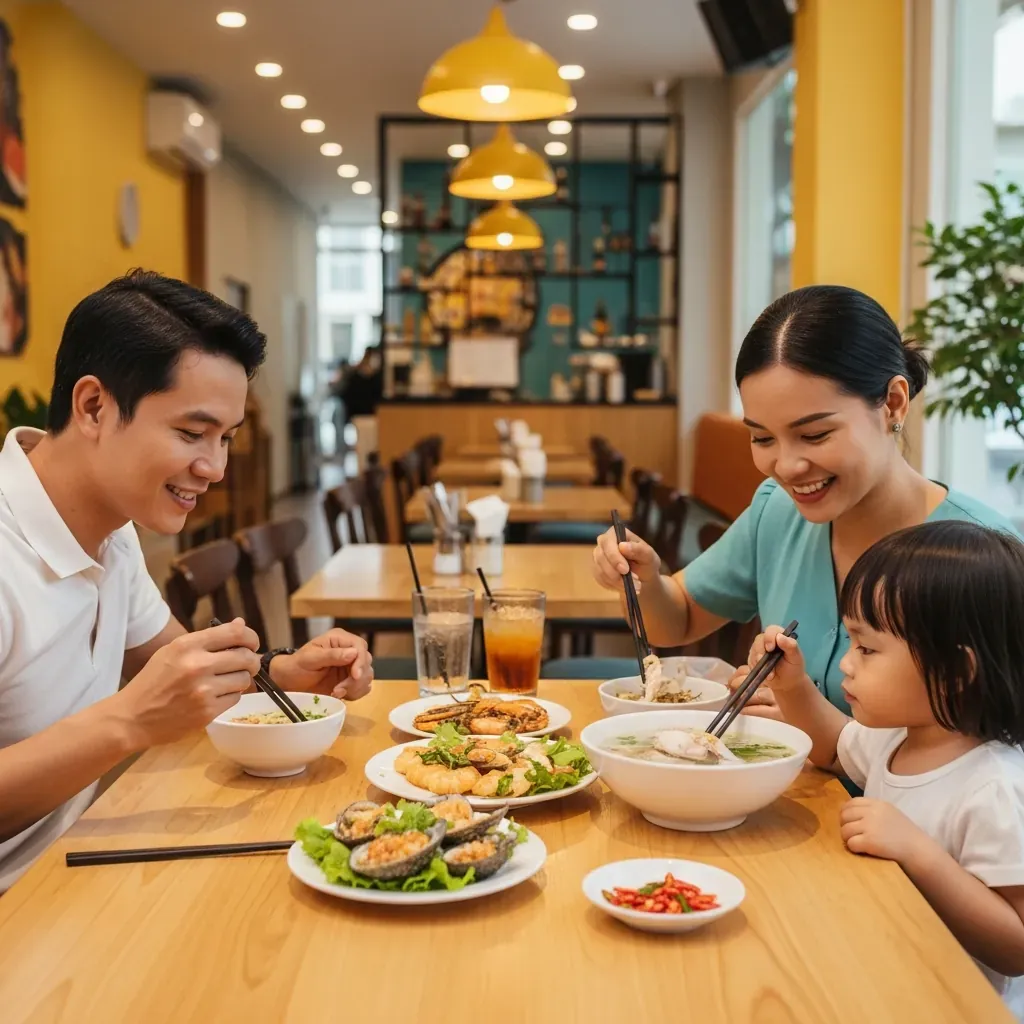 Gia đình Việt cùng thưởng thức món Đà Nẵng không cay, hợp trẻ nhỏ