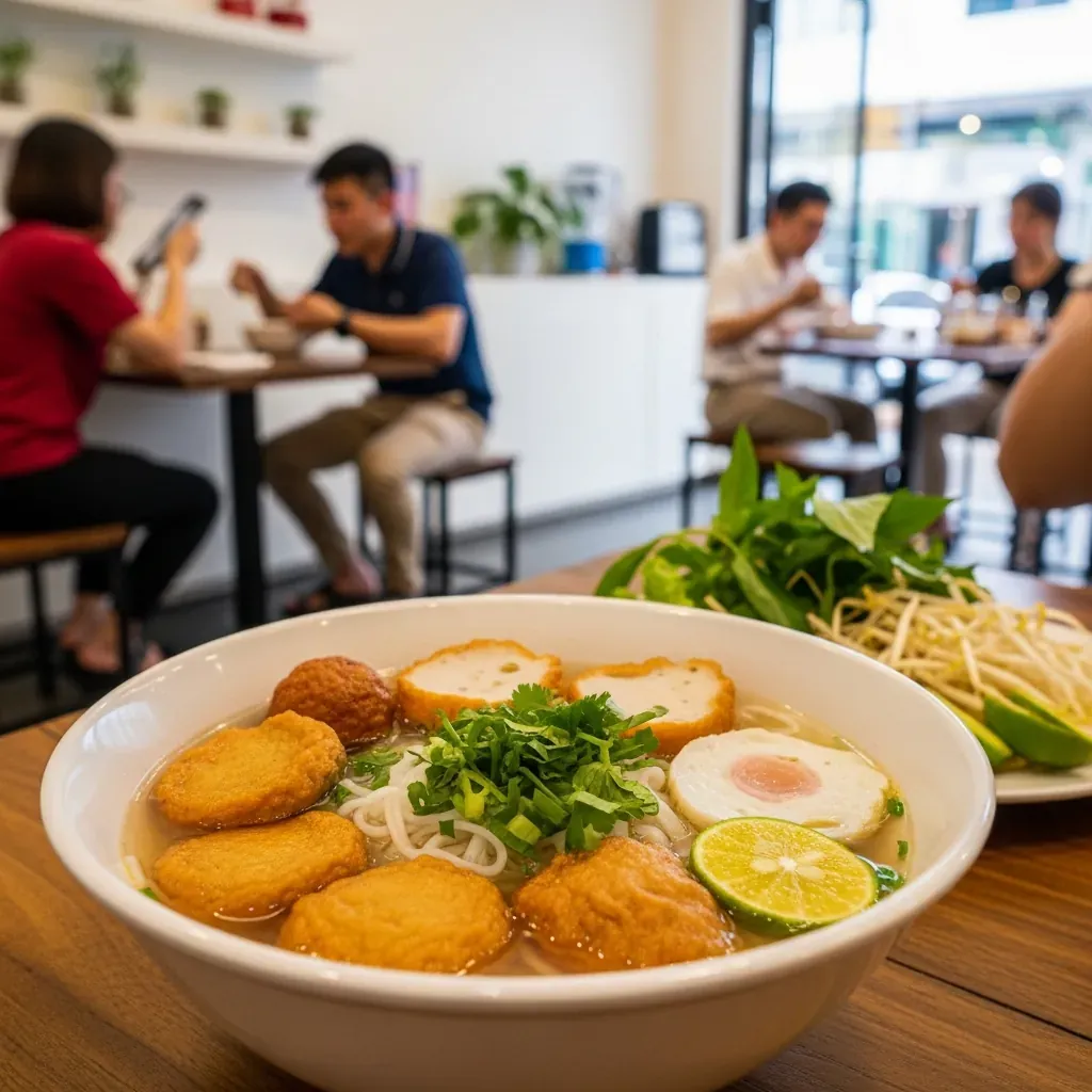 Tô bún chả cá thập cẩm tại quán Bún Chả Cá 109 Đà Nẵng