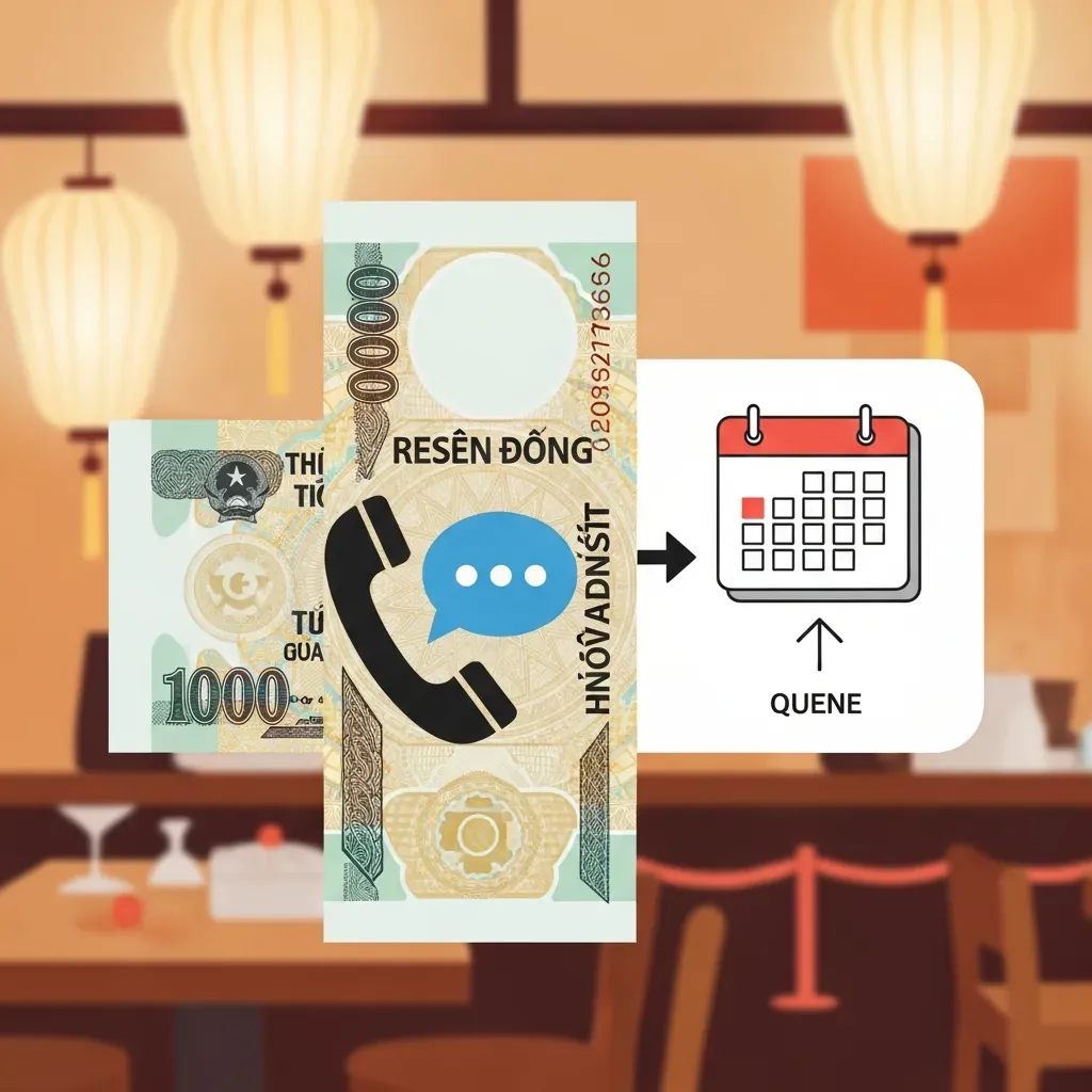 Minh họa giá cả phải chăng và mẹo đặt bàn tránh xếp hàng tại Bếp Cuốn
