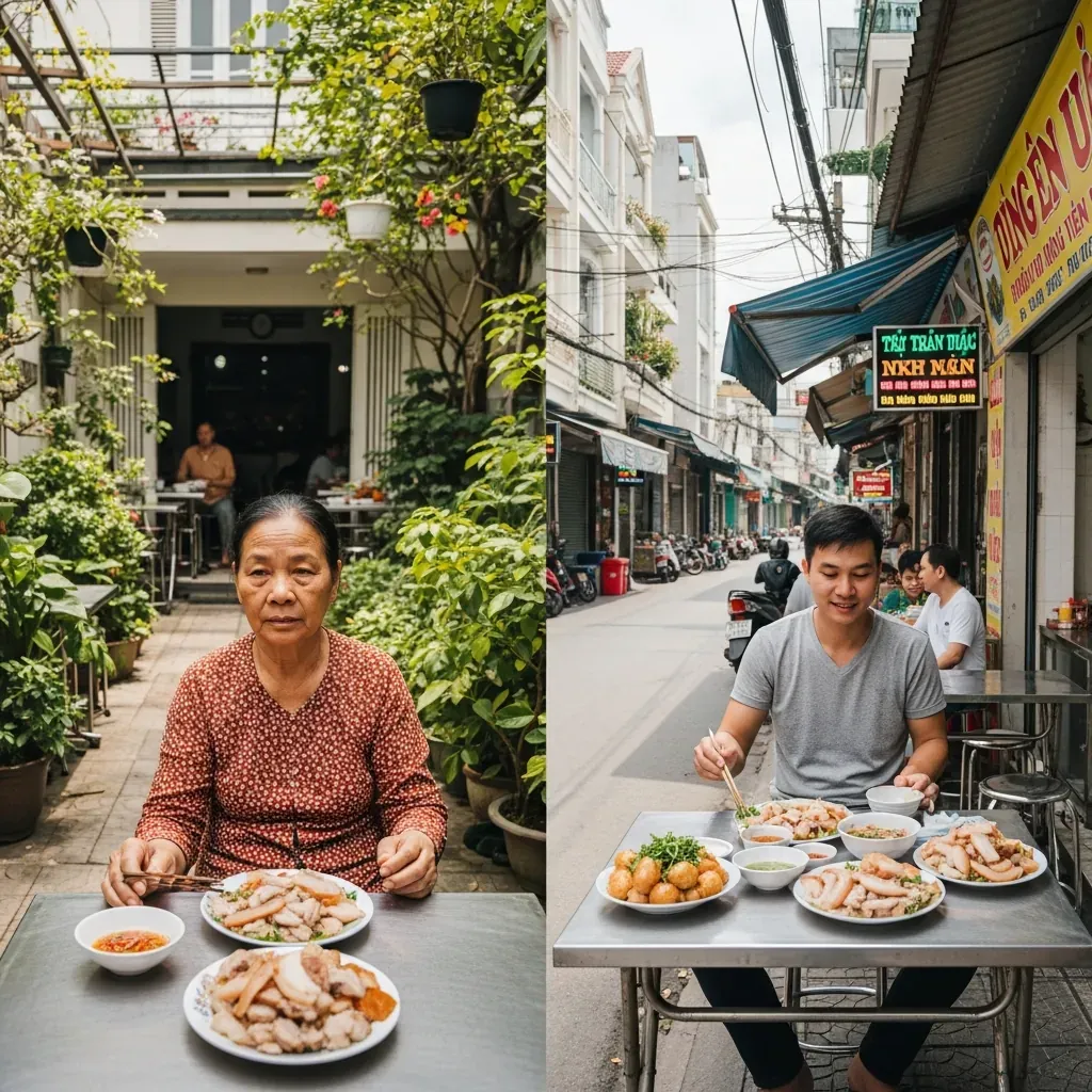 So sánh hai quán Mậu Mẹ và Mậu Con ở Đà Nẵng