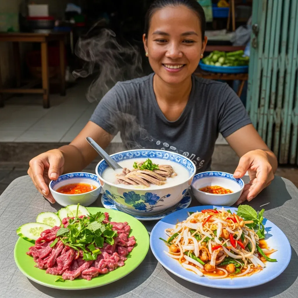 Các món ăn bình dân Đà Nẵng cháo vịt, bê thui, gỏi cá Nam Ô