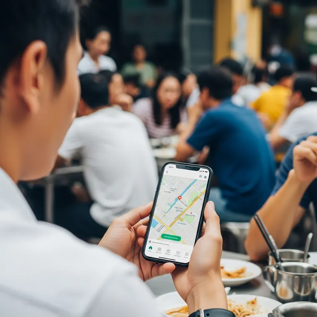 Du khách dùng app bản đồ ghim quán ăn địa phương ở Đà Nẵng