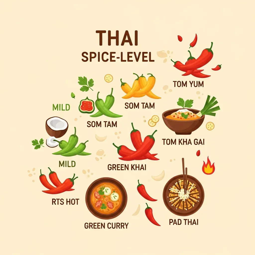 Bản đồ độ cay của các món Thái cho người mới