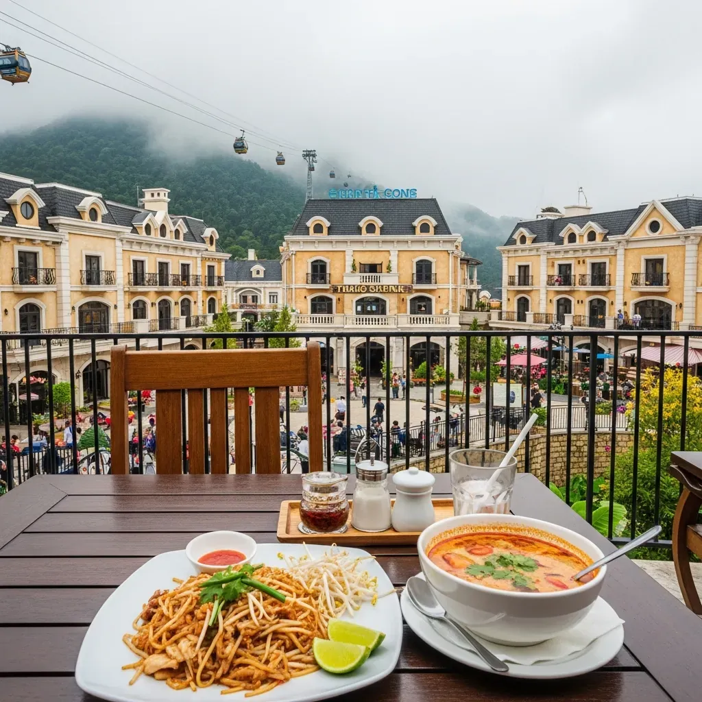 Quán Thai Market tại khu Làng Pháp Bà Nà Hills