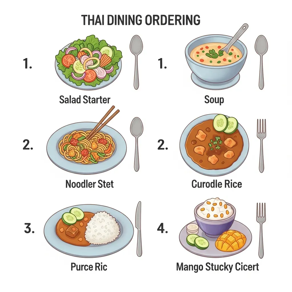 Trình tự gọi món Thái cân bằng vị giác