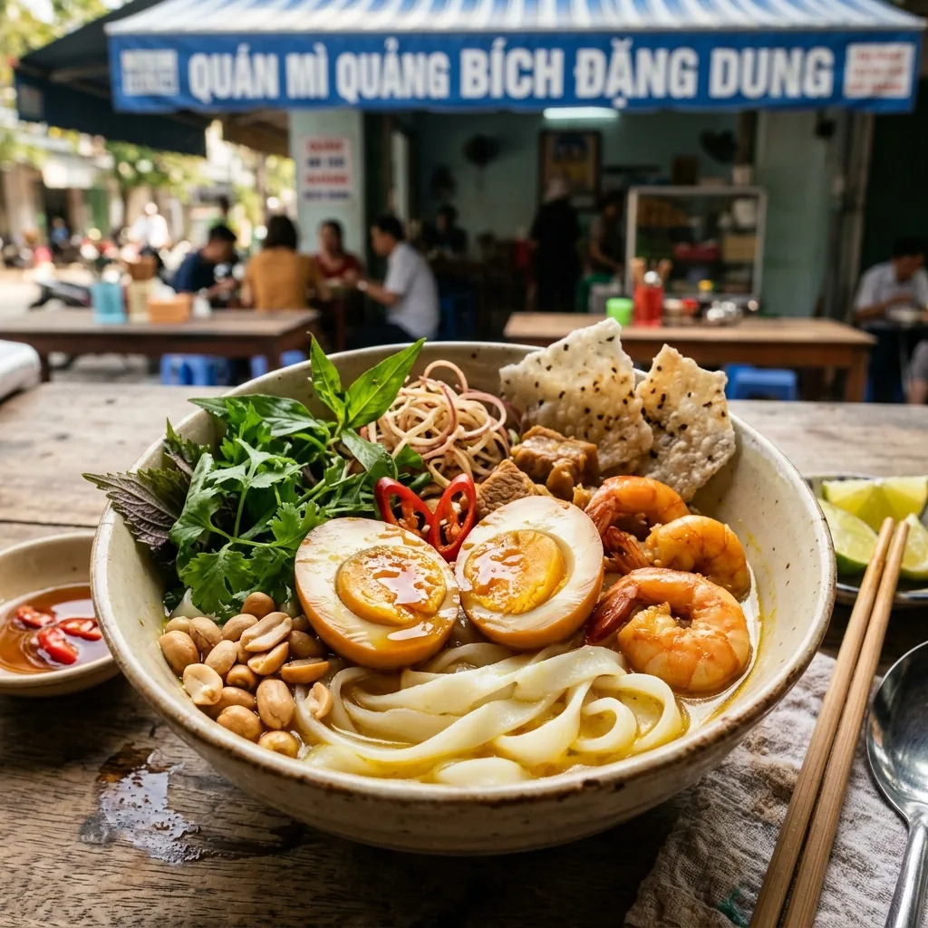 Tô mì Quảng Bích Đặng Dung độc lạ với quả trứng vịt rim béo ngậy bổ đôi